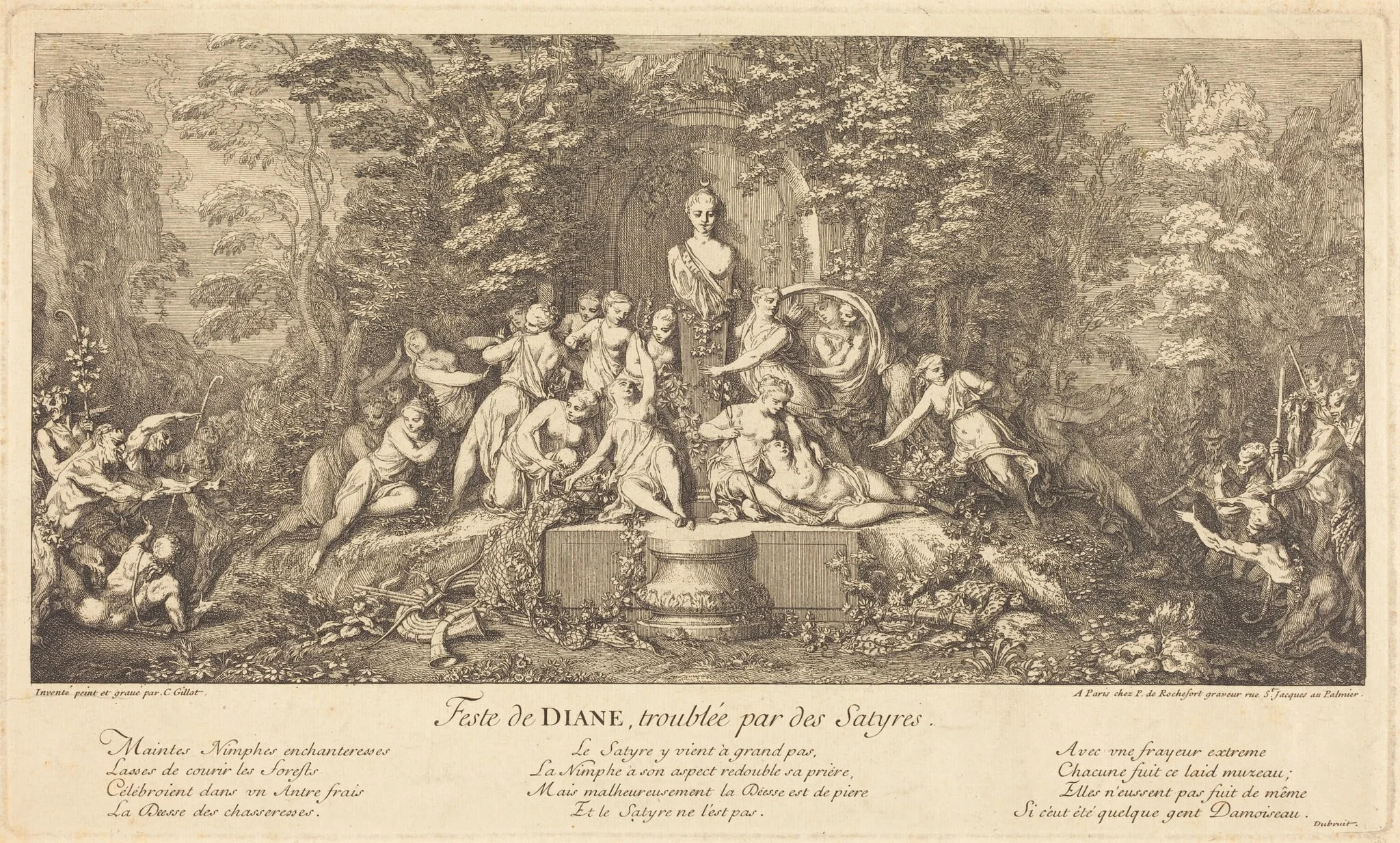 Feste de Diane, Troublee par des Satyres (Feast of Diana Disrupted by Satyrs), detail