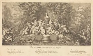Feste de Diane, Troublee par des Satyres (Feast of Diana Disrupted by Satyrs), by Claude Gillot, ink, 1698