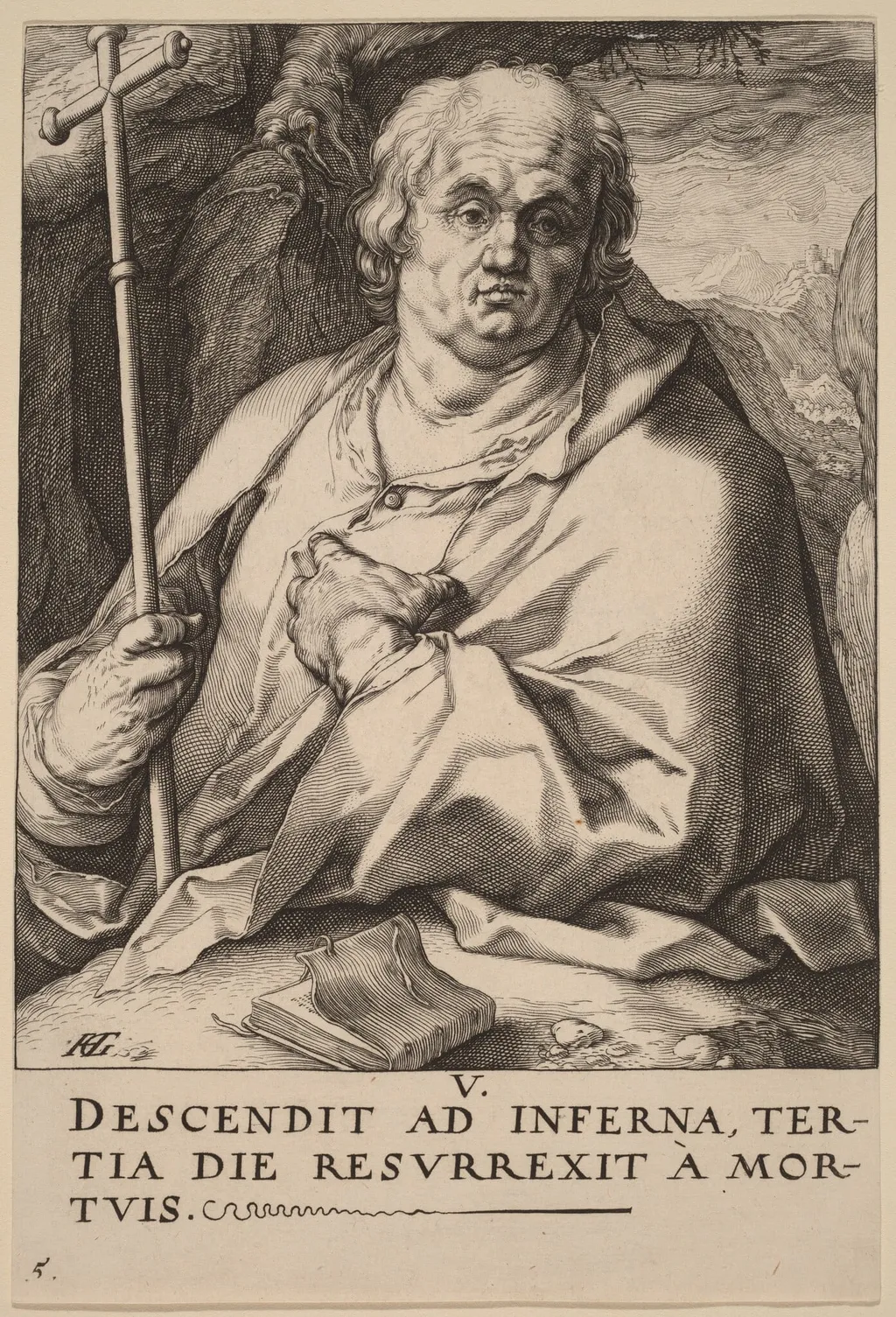 Saint Philip, by Hendrick Goltzius, ink, 1589