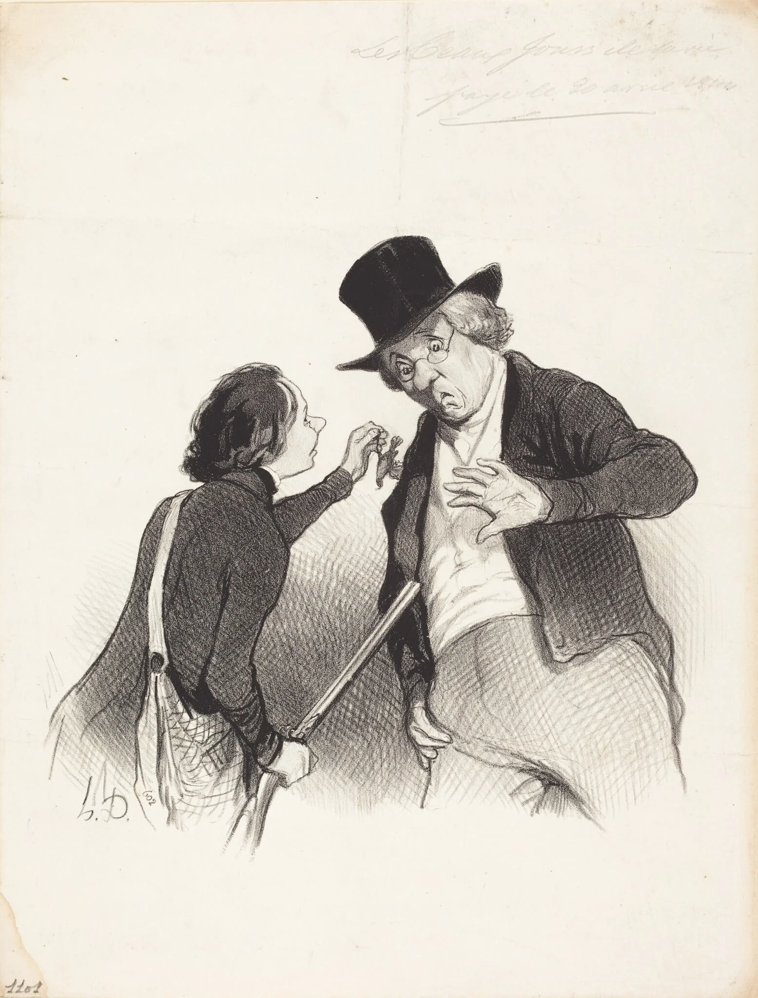 Un Début a la chasse, detail