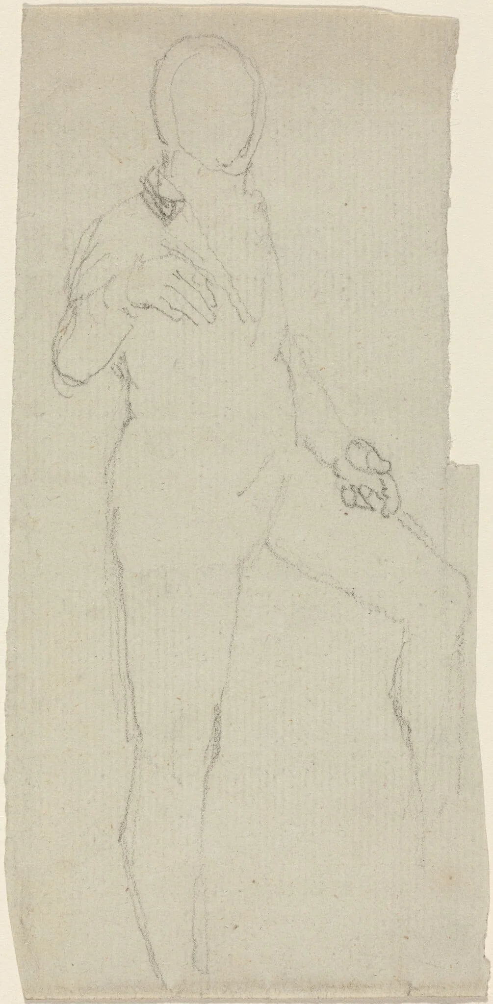 Male Figure in Contemporary Dress, detail