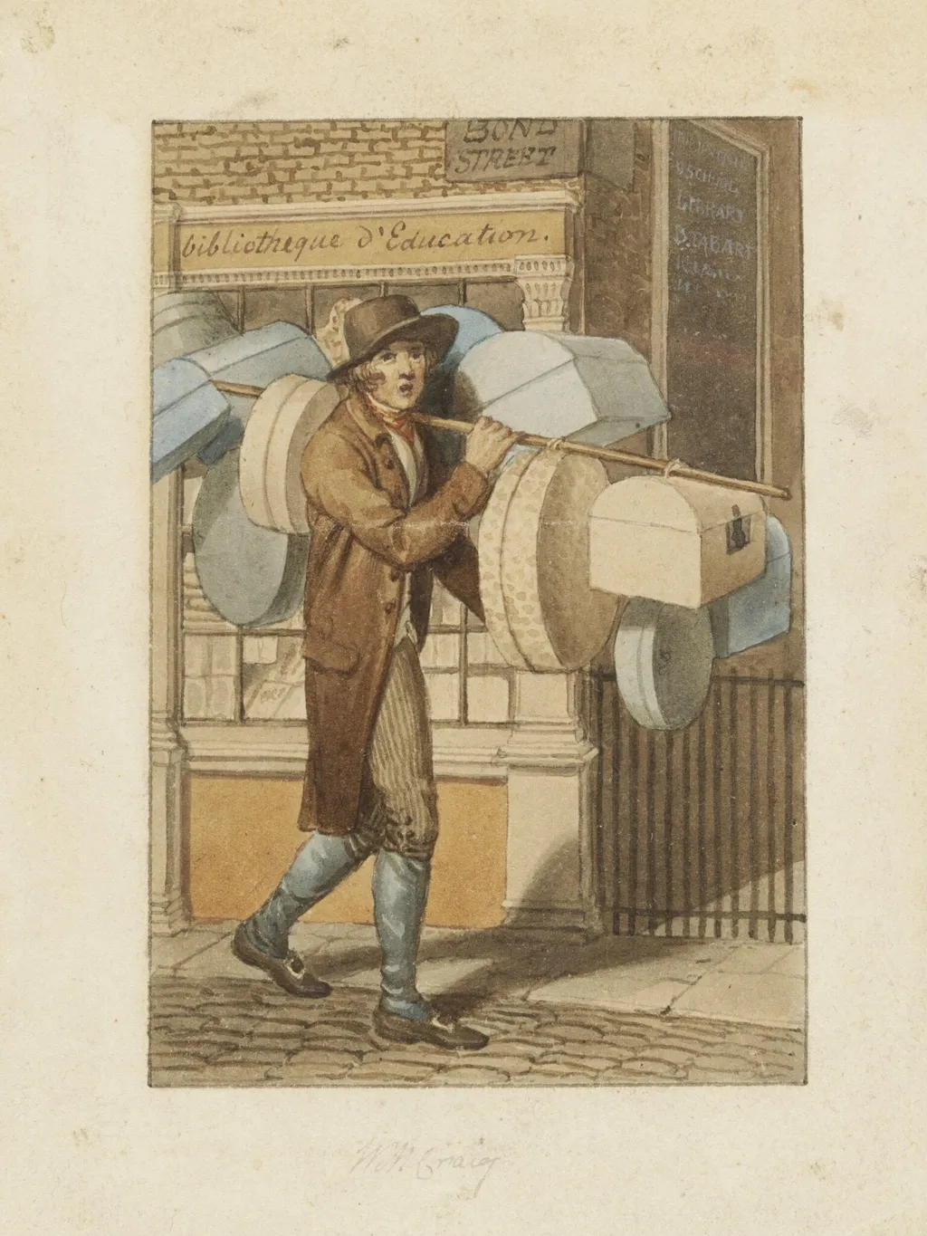 Buy A Bonnet Box, by William Marshall Craig, watercolor, 1804