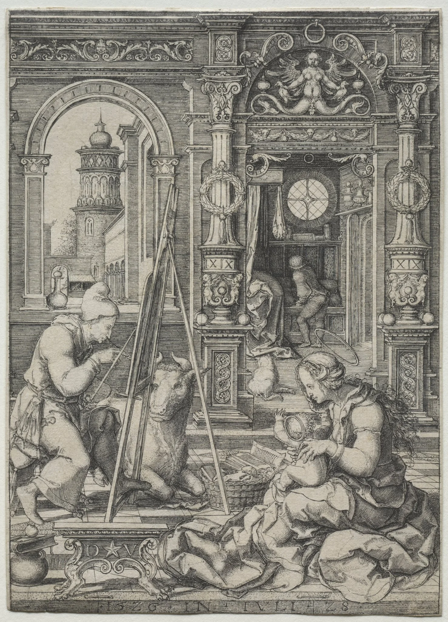 St. Luke Painting the Virgin, detail
