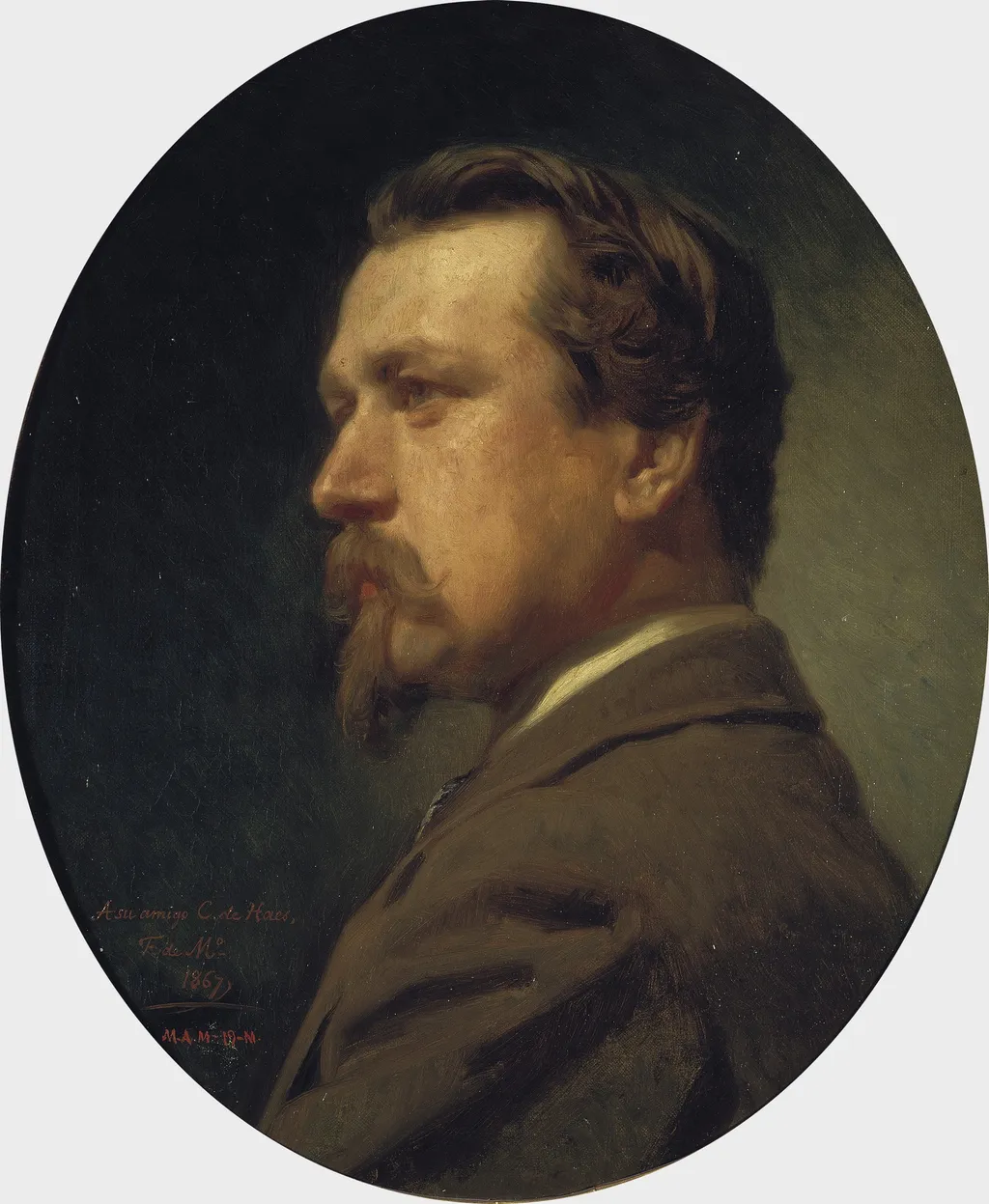 El pintor Carlos de Haes, by Federico de Madrazo y Kuntz, oil, 1867