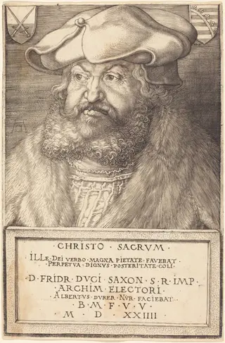 Frederick the Wise, Elector of Saxony, by Albrecht Dürer, ink, 1524