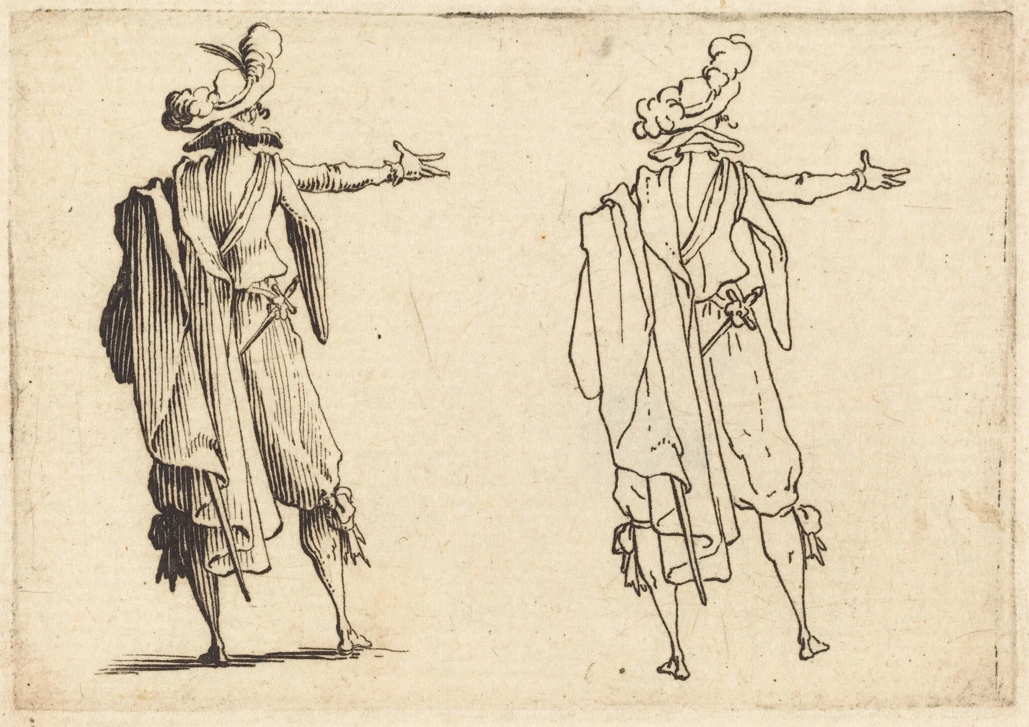 Man seen from Behind with His Right Arm Extended, detail