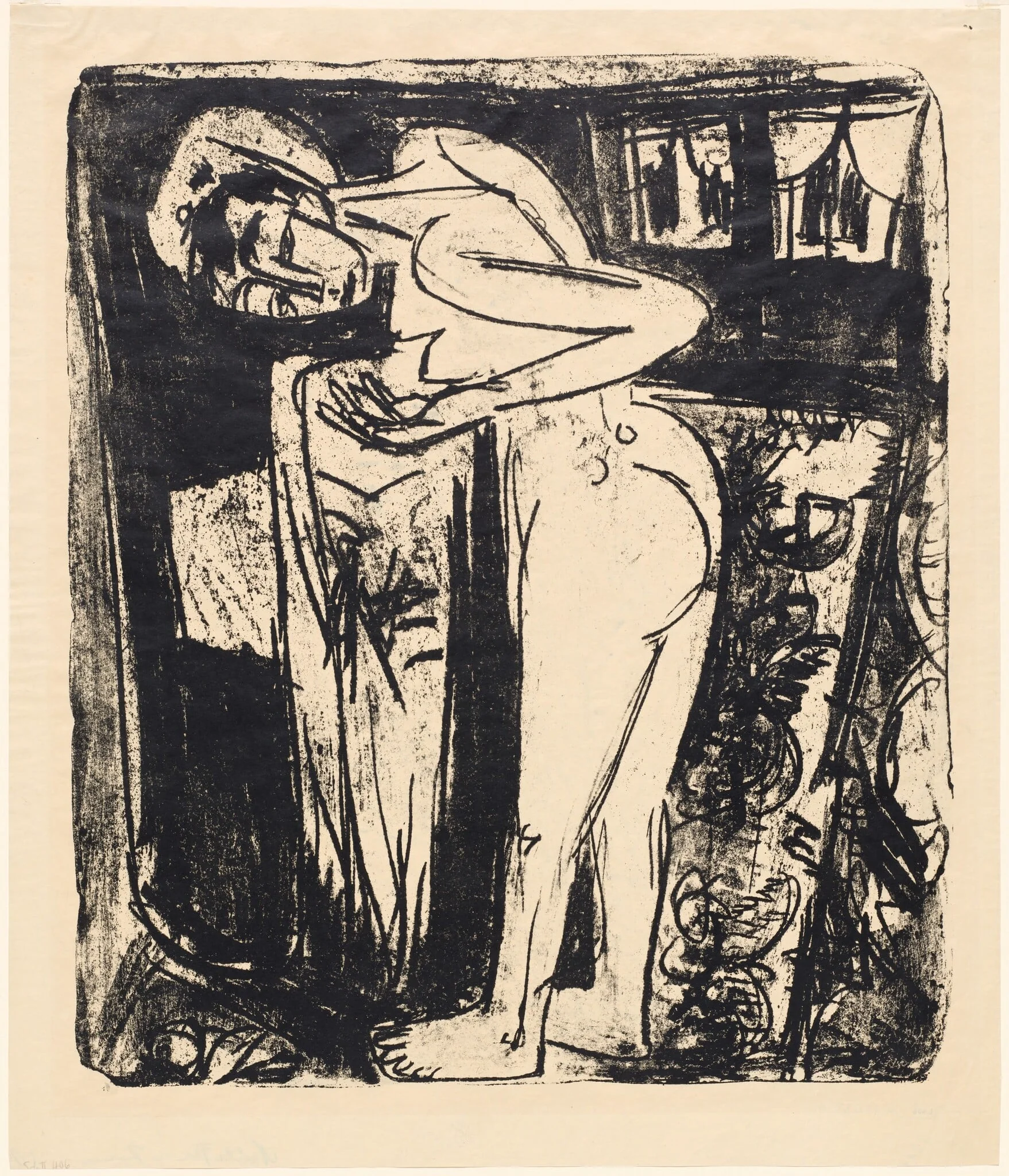 Standing Nude in a Room, detail