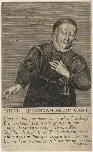 William Laud, by William Marshall, ink, 1623