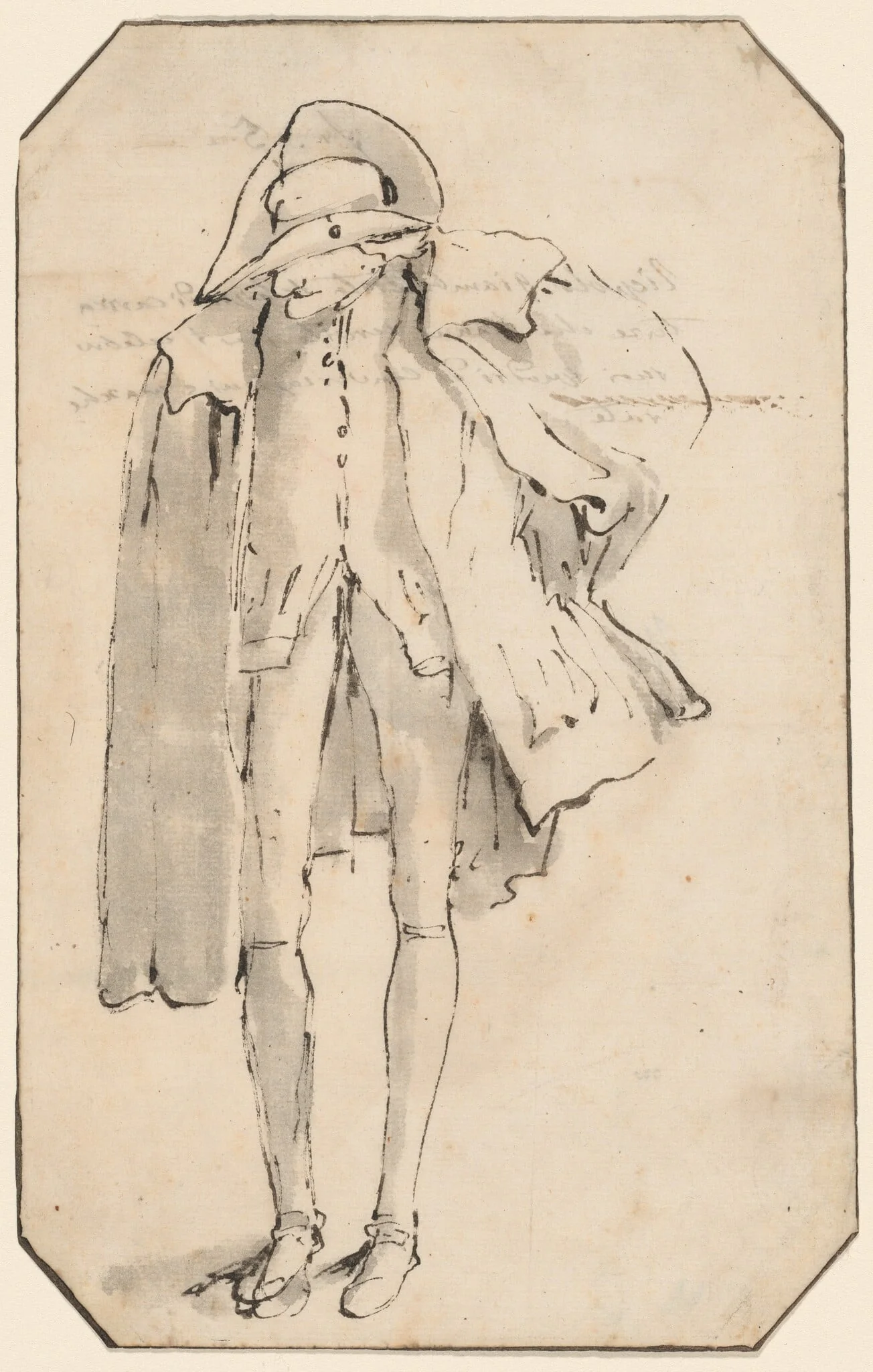 Standing Figure Wearing a Hat, detail