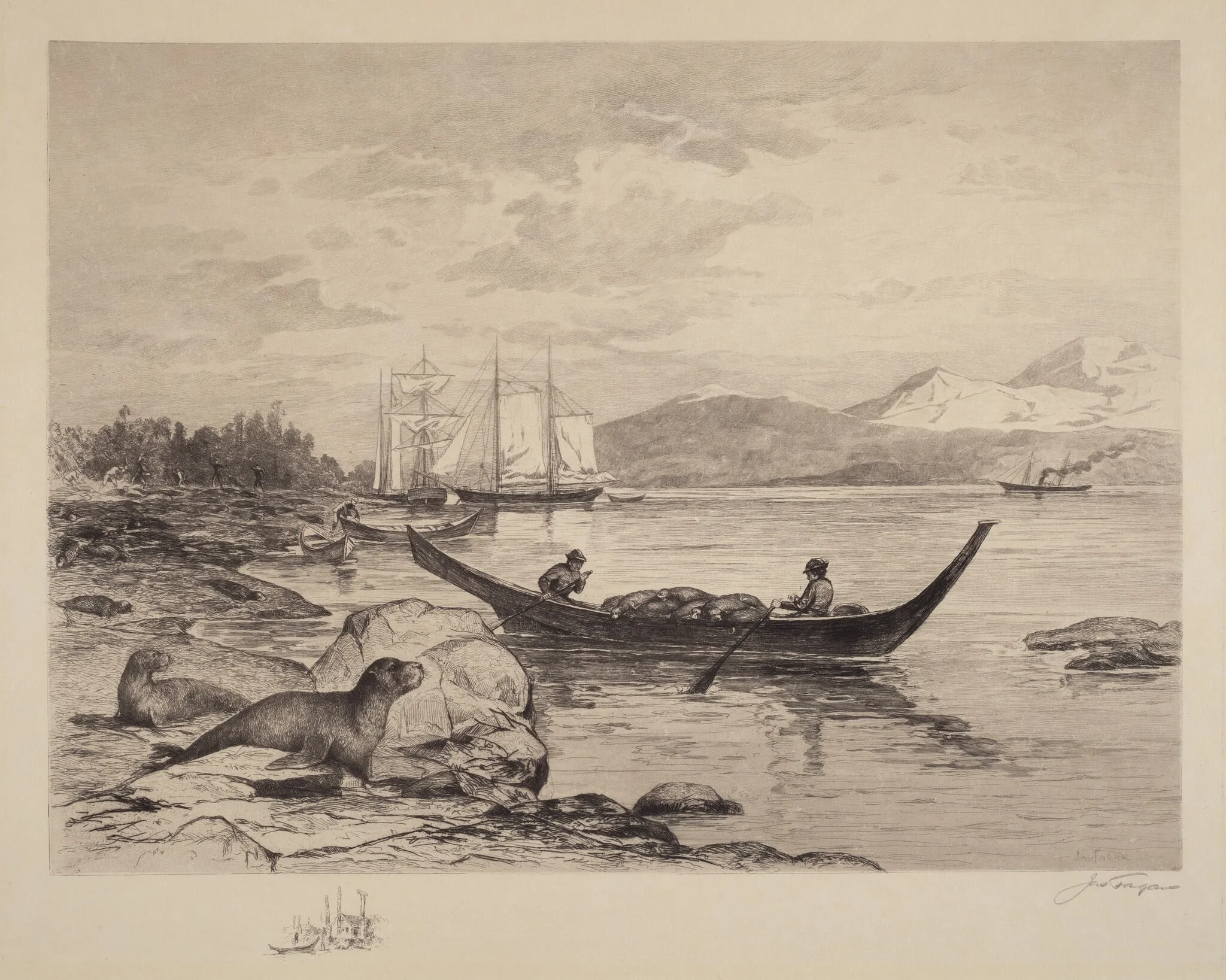 Alaska Seal Fisheries, detail