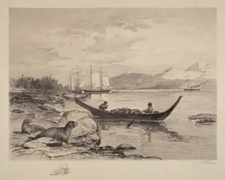 Alaska Seal Fisheries, by James Fagan, ink, 1898