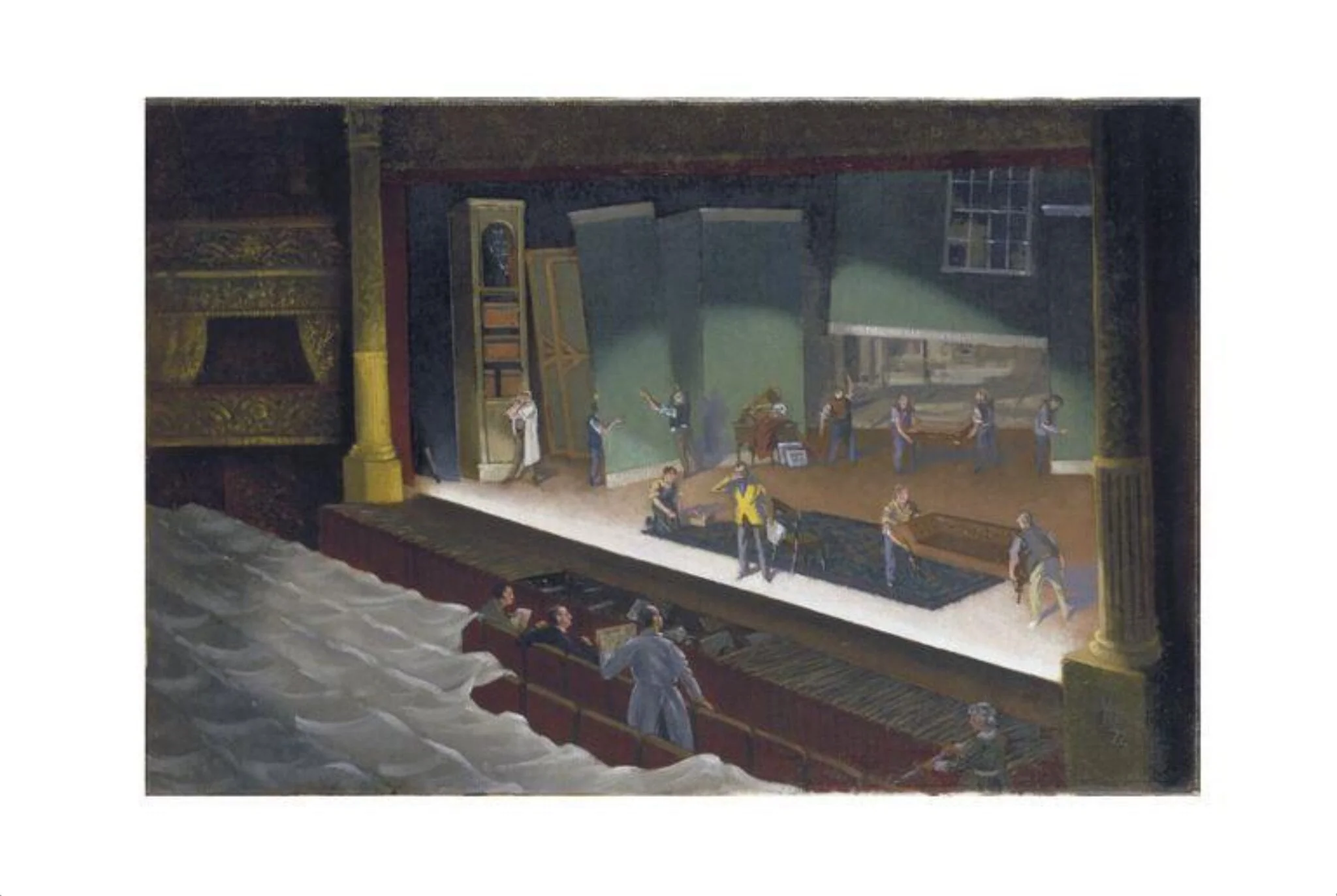 John Clements Conducting a Rehearsal of 'Pygmalion' by George Bernard Shaw, detail