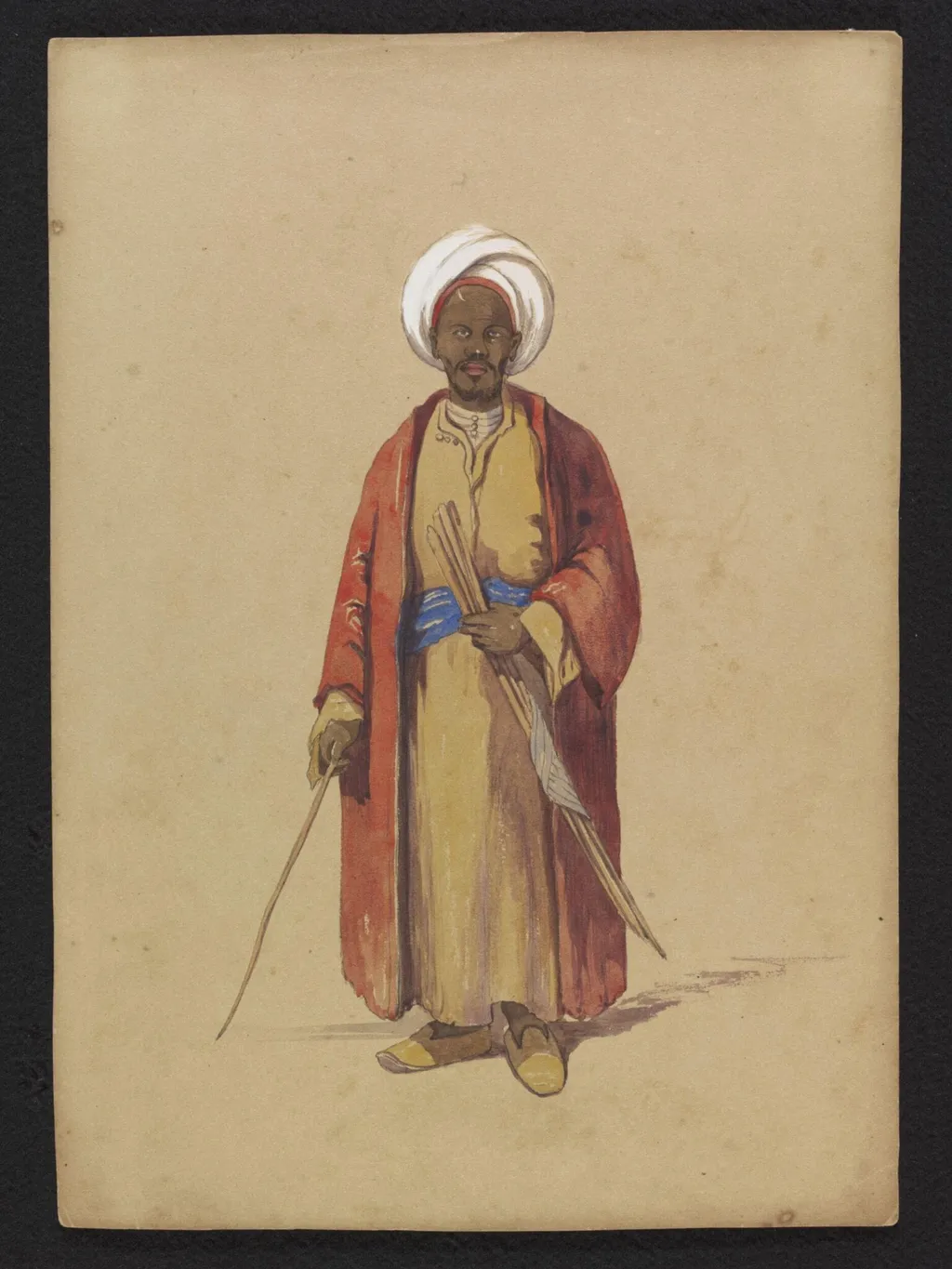 A Nubian selling Canes, by H. H. Morant, watercolor, 1852
