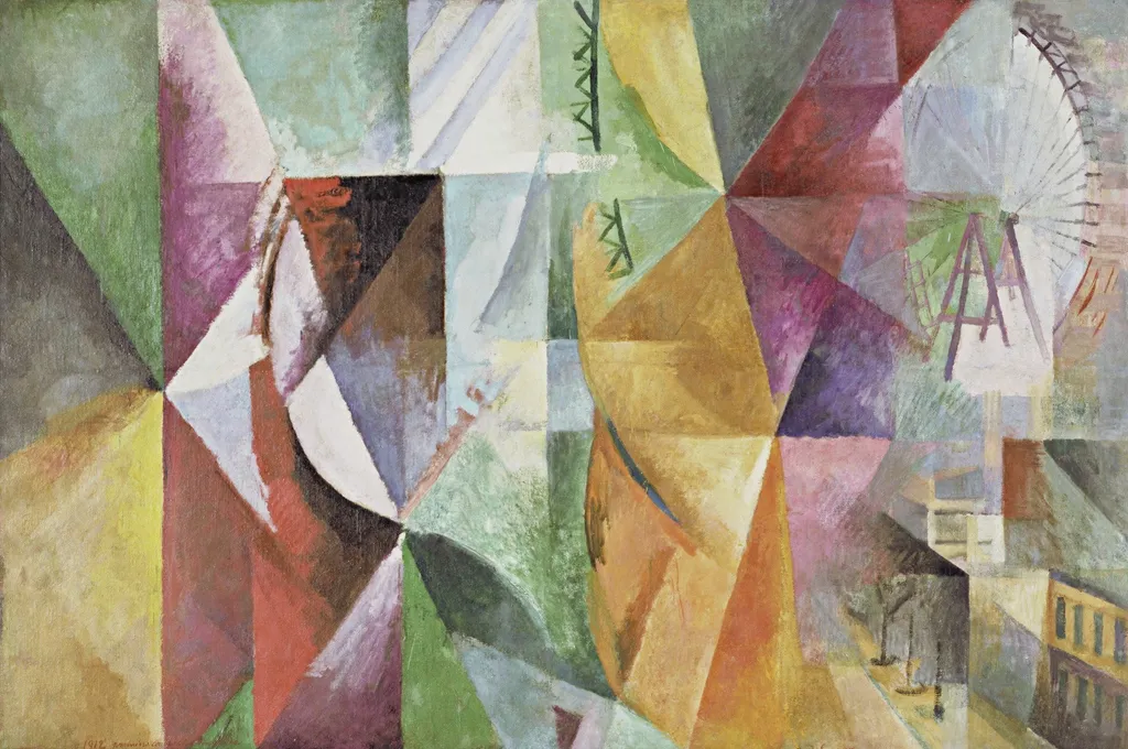 The Three Windows, the Tower and the Wheel, by Robert Delaunay, oil, 1912
