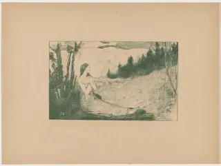 Sainte Agnès, by Jean Danguy, ink, 1895