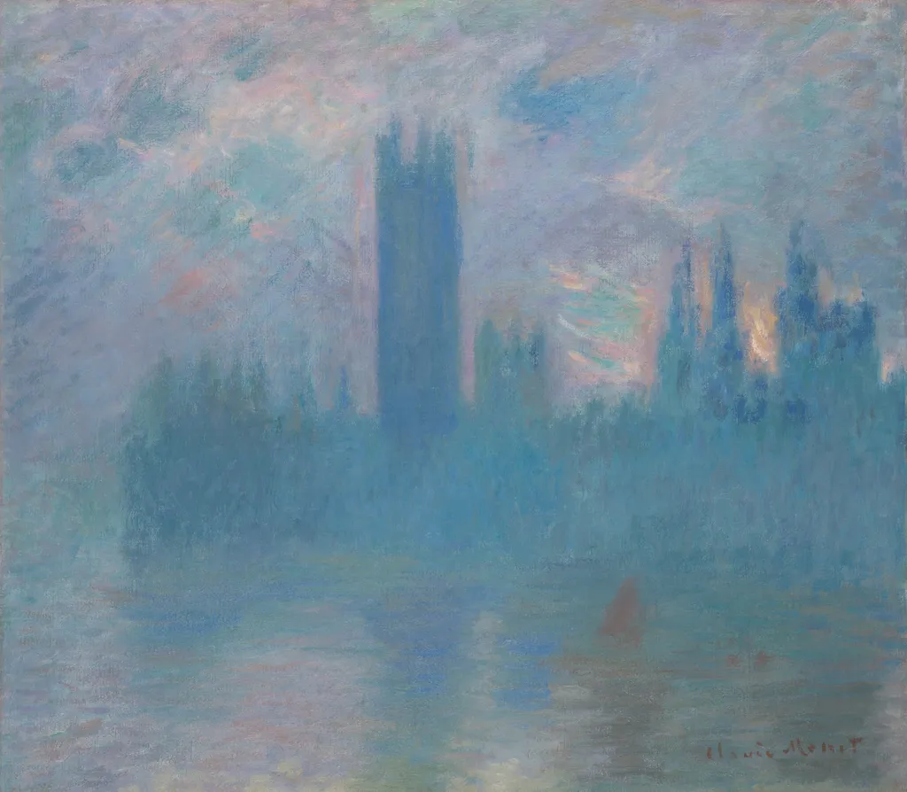 Houses of Parliament, London, by Claude Monet, oil, 1900