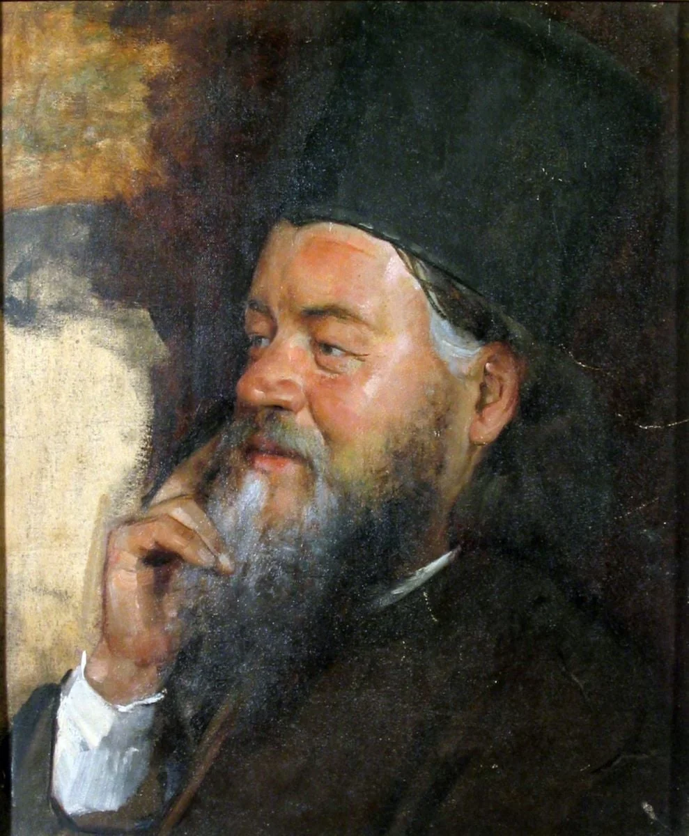 Portret de călugăr, detail