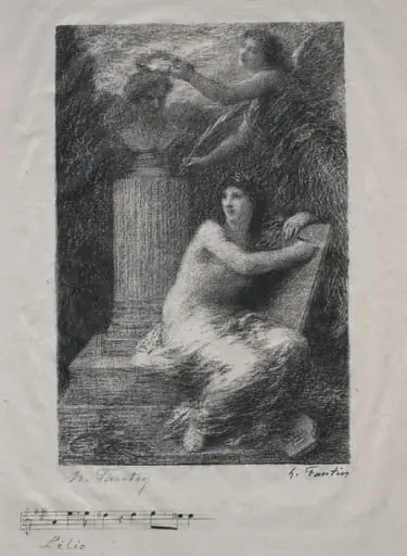 To Berlioz (Small Plate), by Henri Fantin-Latour, 1895