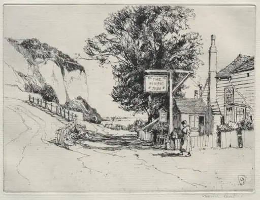 The Rising Sun, by Frank Short, 1922