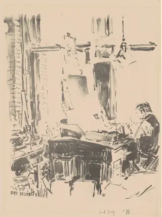 The Lithographer, by Childe Hassam, 1918