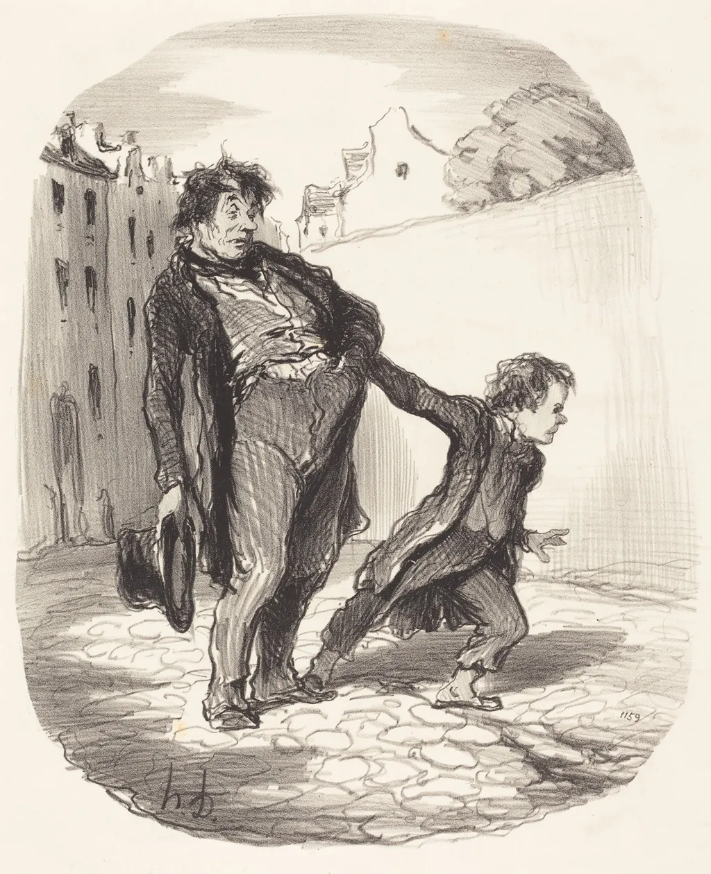 Un Fils modèle, by Honoré Daumier, ink, 1847