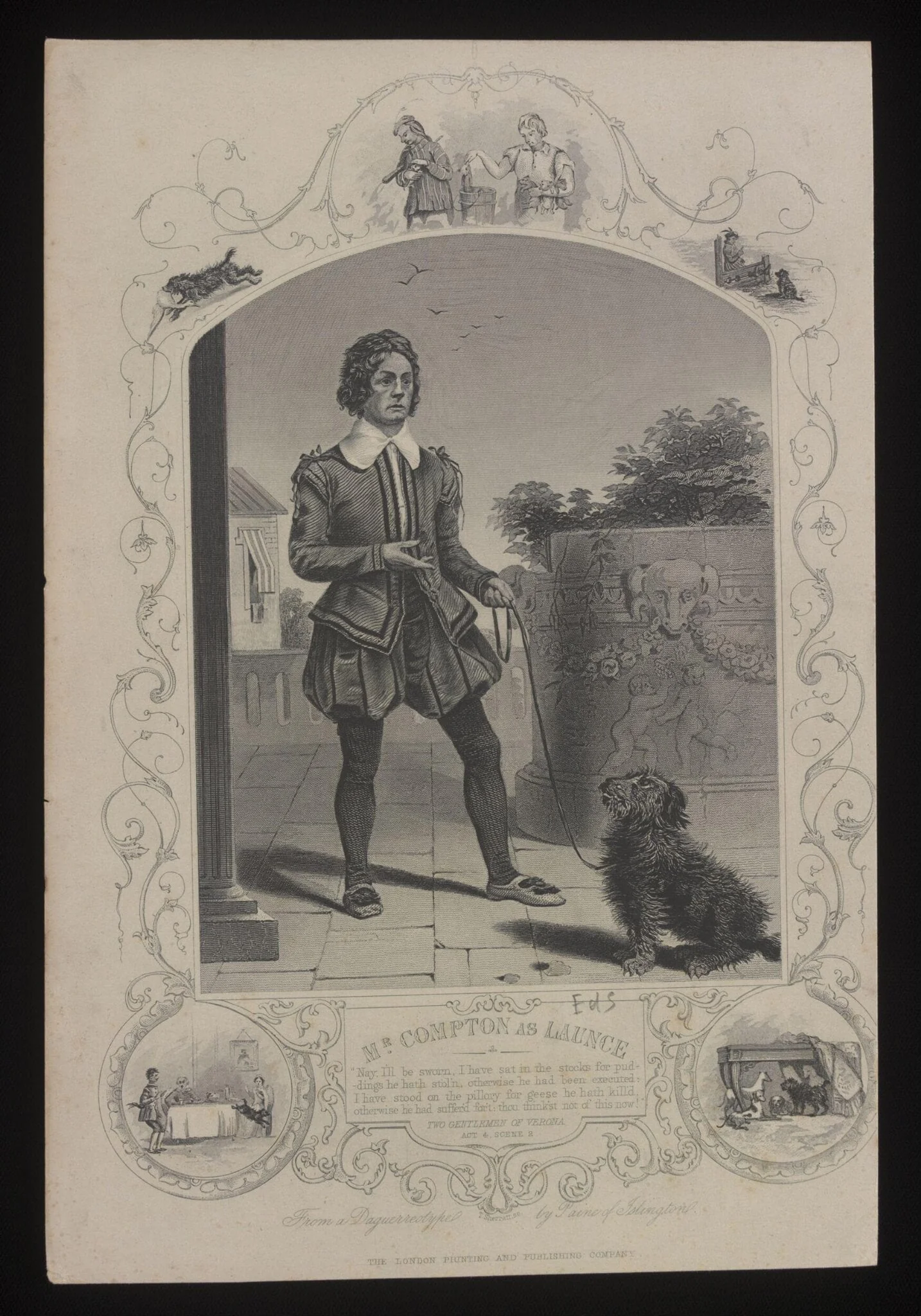 Mr. Compton as Launce, detail