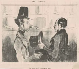 Ca vous coiffe comme un gant!, by Honoré Daumier, ink, 1839