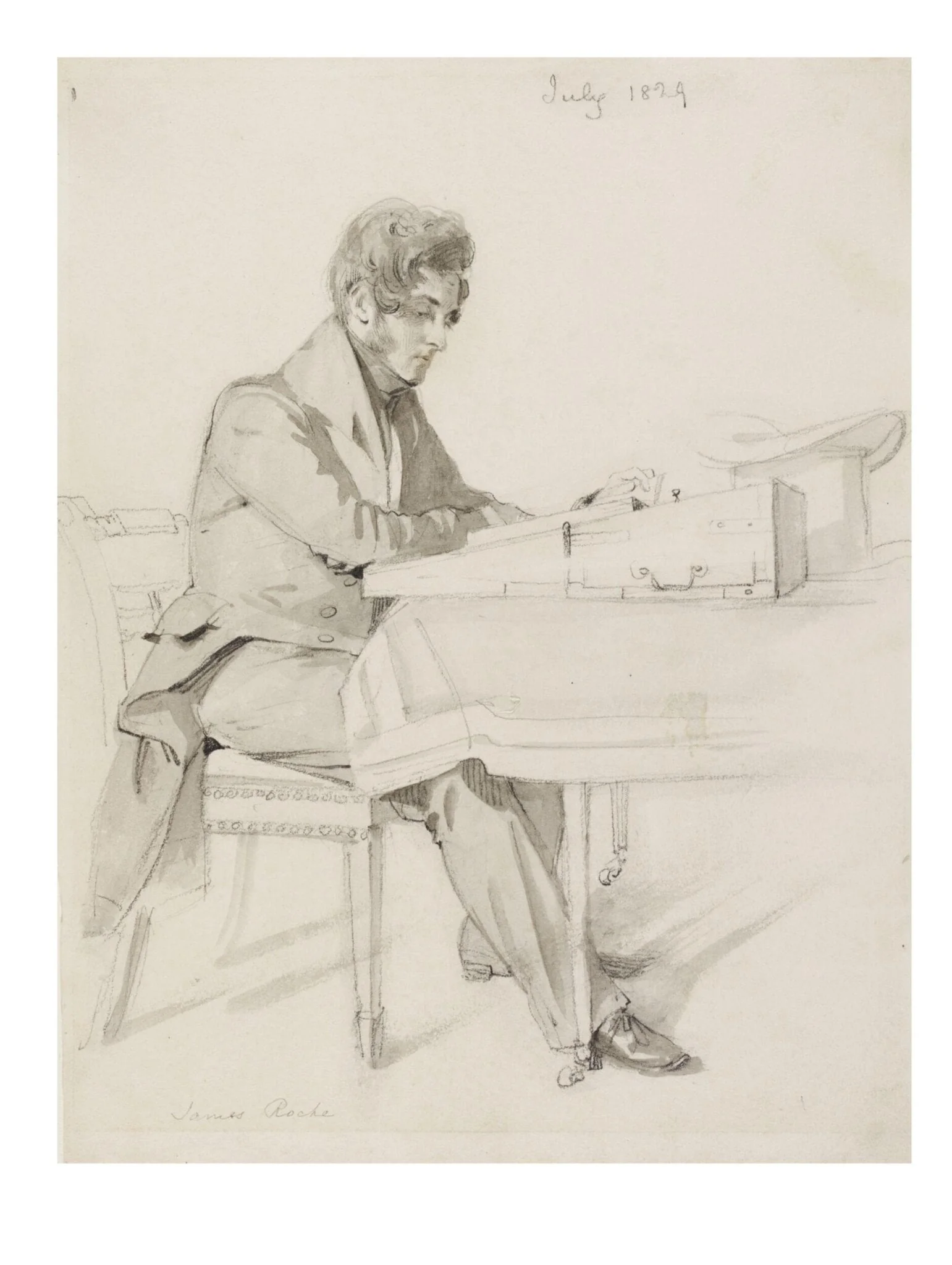 Portrait of James Roche, detail