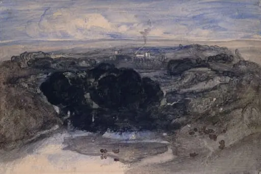 The Lake, by John Sell Cotman, watercolor