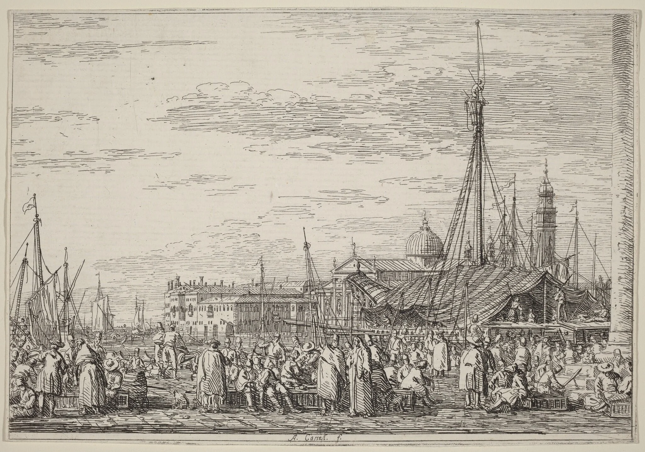 The Market on the Molo, detail