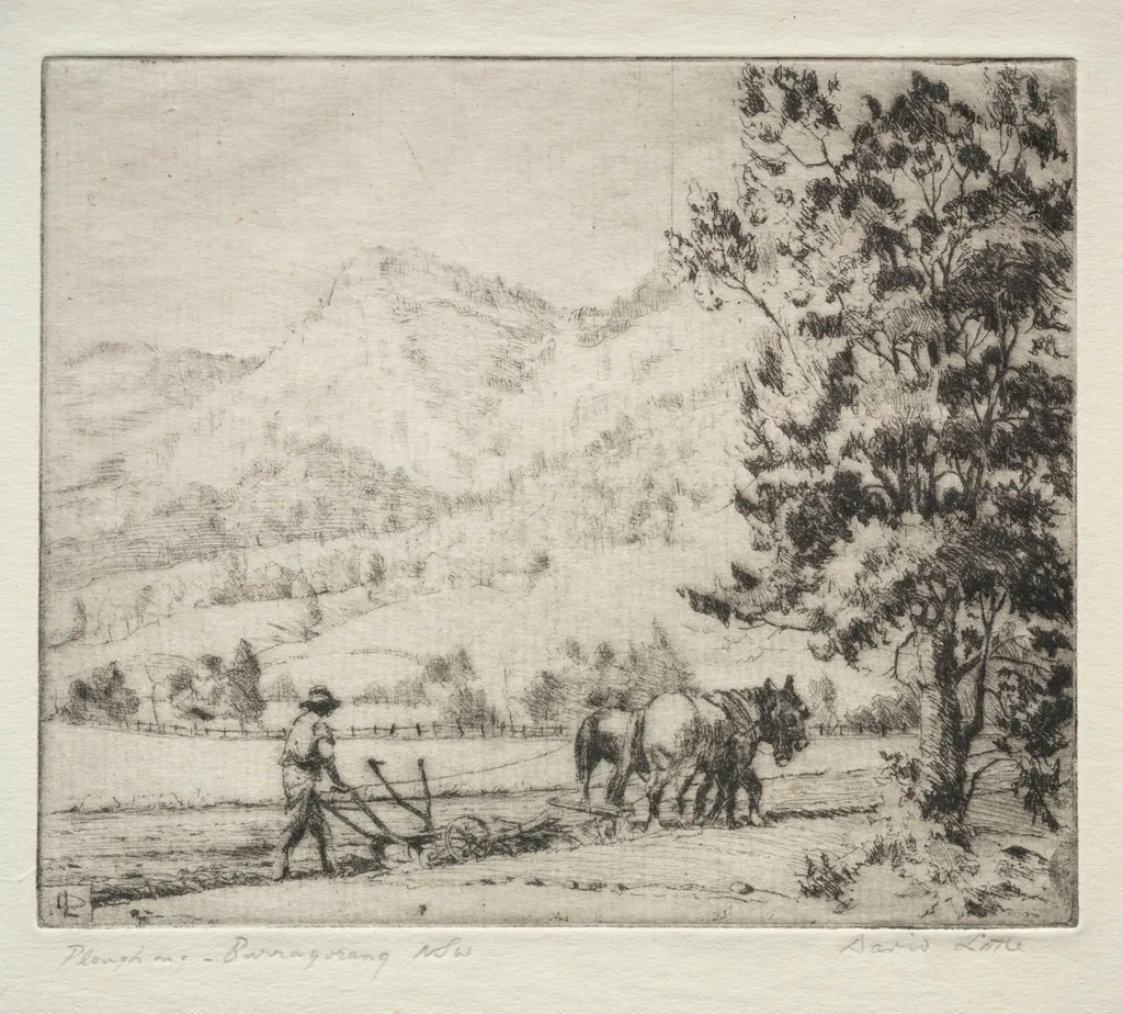 Ploughing - Burragorang, New South Wales, Australia, by David Little, 1932