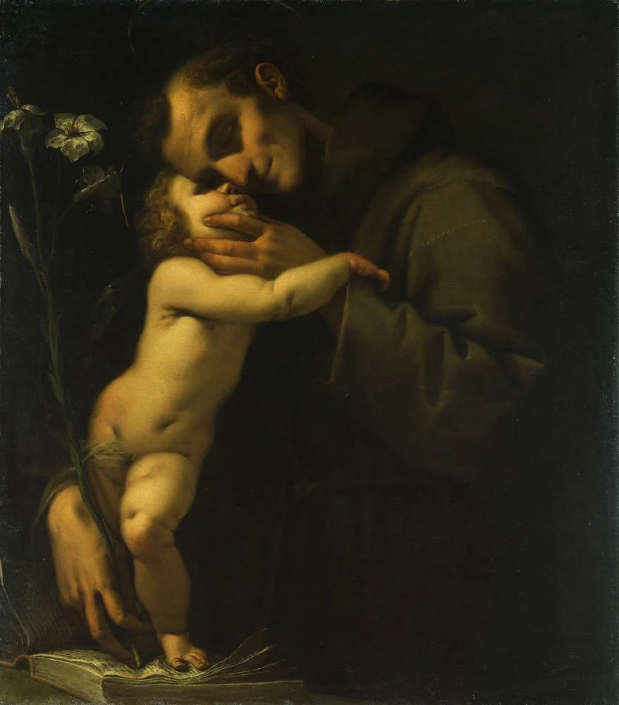 Sant'Antonio da Padova con il Bambino, detail
