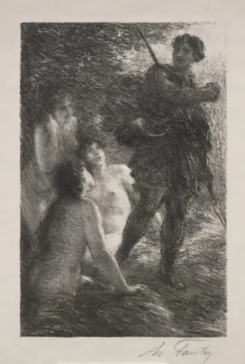 Twilight of the Gods, Act III: Sigfried and the Rhine Maidens, by Henri Fantin-Latour, 1886