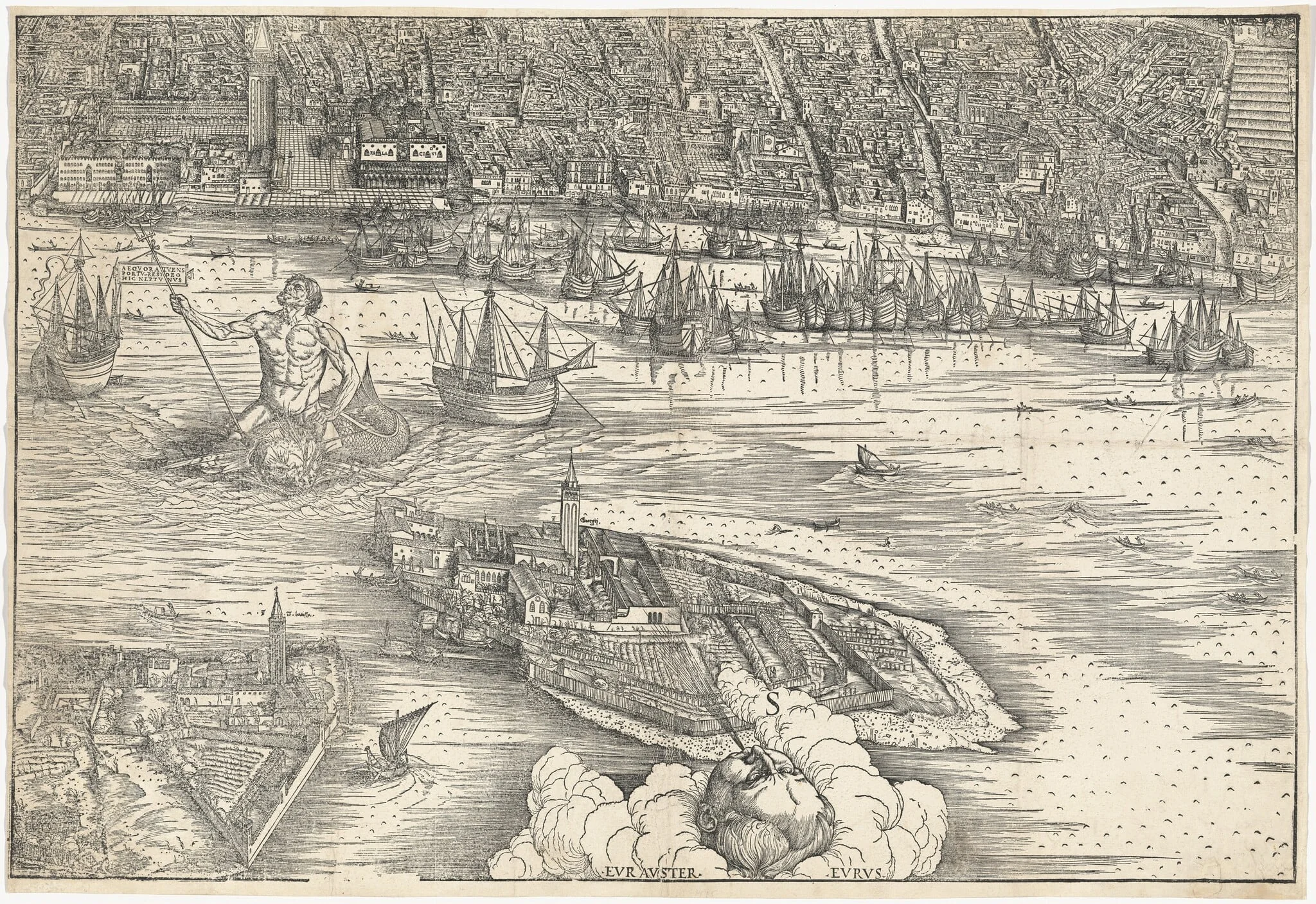 View of Venice [lower center block], detail