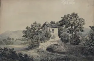 The Hall Summer House at Ambleside, by Joseph Halfpenny, watercolor, 14