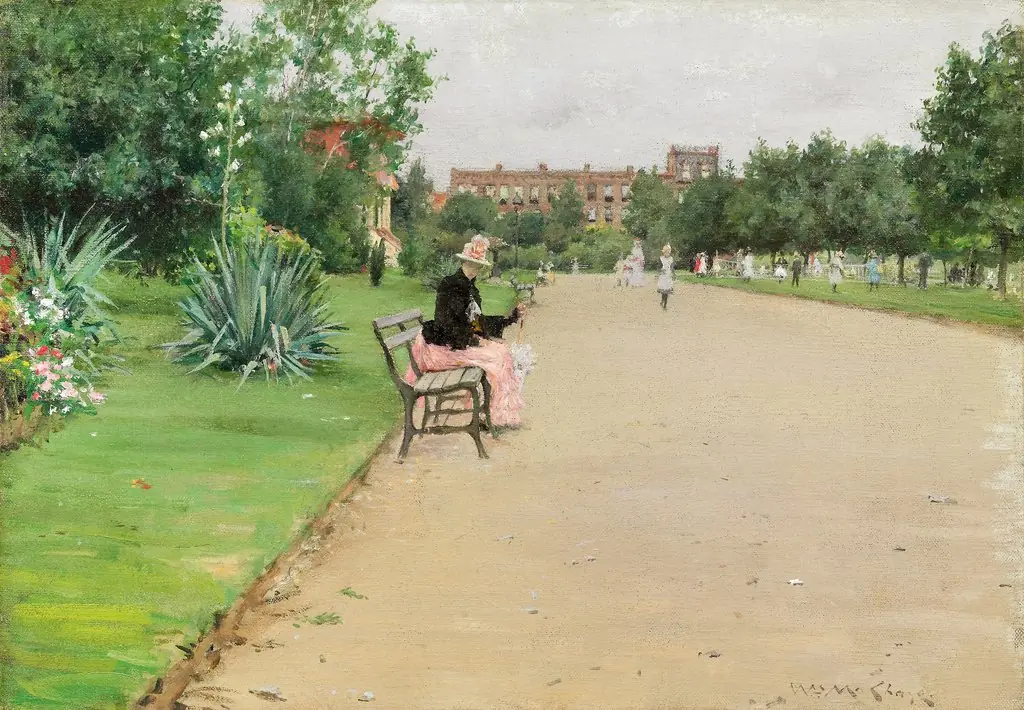A City Park, by William Merritt Chase, oil, 1894