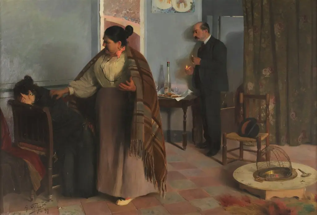 The Human Beast, by Antonio Fillol Granell, oil, 1899