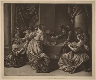 Concert with Nine Persons, by Wallerant Vaillant, ink, 1650