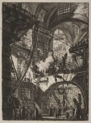 The Smoking Fire, by Giovanni Battista Piranesi, ink