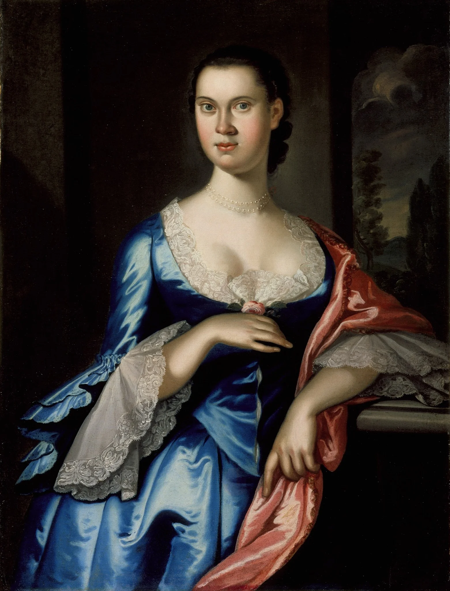 Portrait of Elizabeth Chew Smith, detail