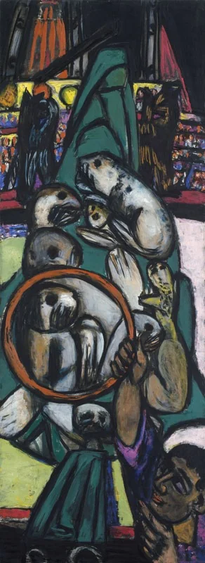 Sea lions in the circus, detail