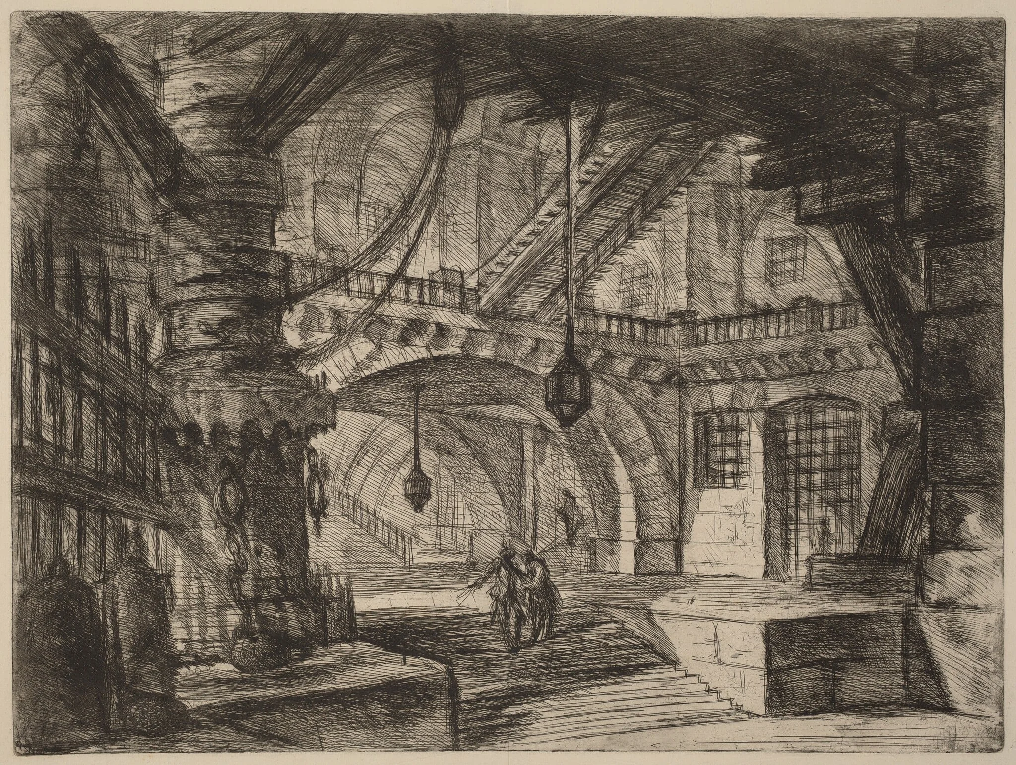 The Pier with Chains, detail