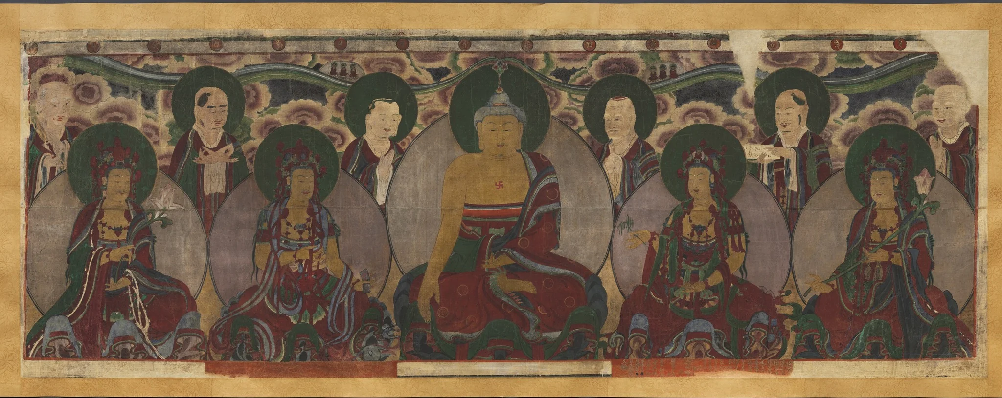 Assembly of Buddhist Deities, detail