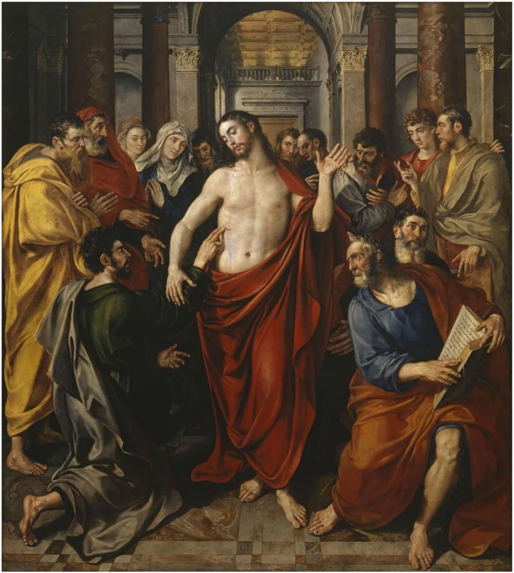 Incredulity of Saint Thomas, detail