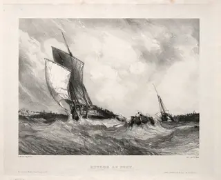 Six Marines:  Retour au port, by Eugène Isabey, 1833