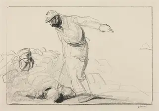 Lost Illusions, by Jean-Louis Forain, crayon, 1918