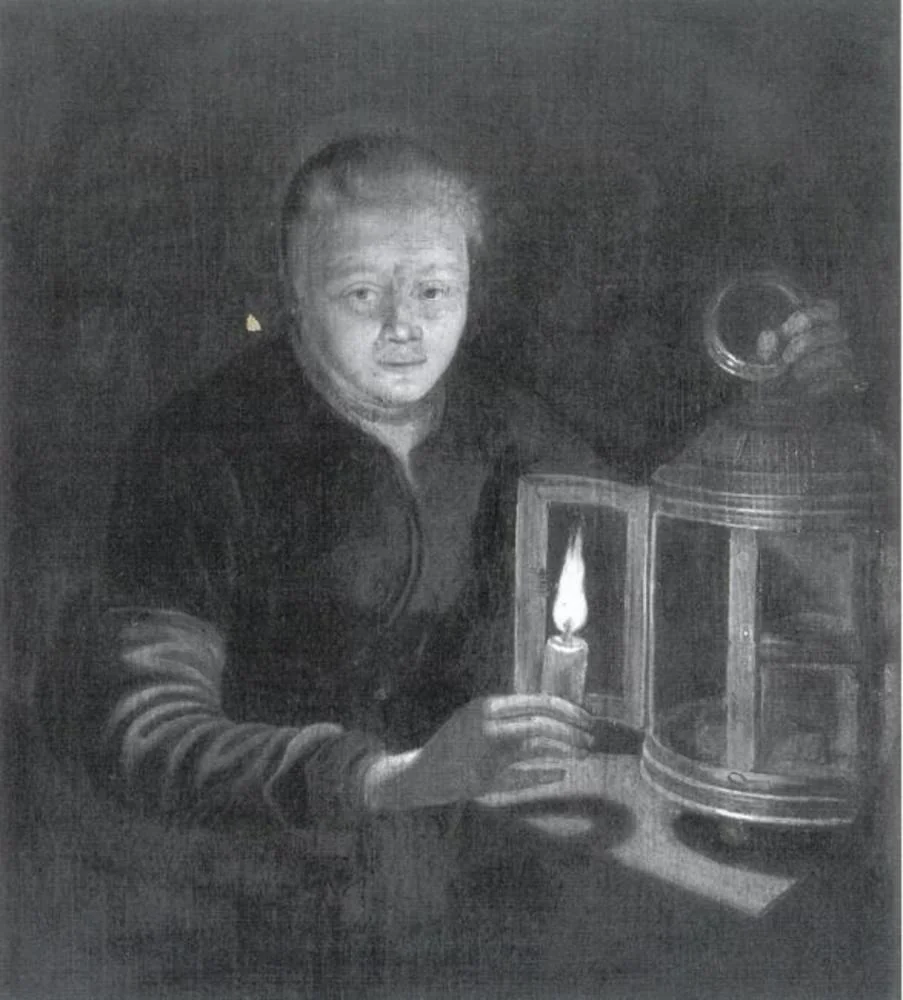 Girl with a Lantern, detail