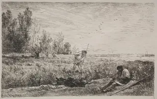 Hay-making, by Charles François Daubigny, 1862