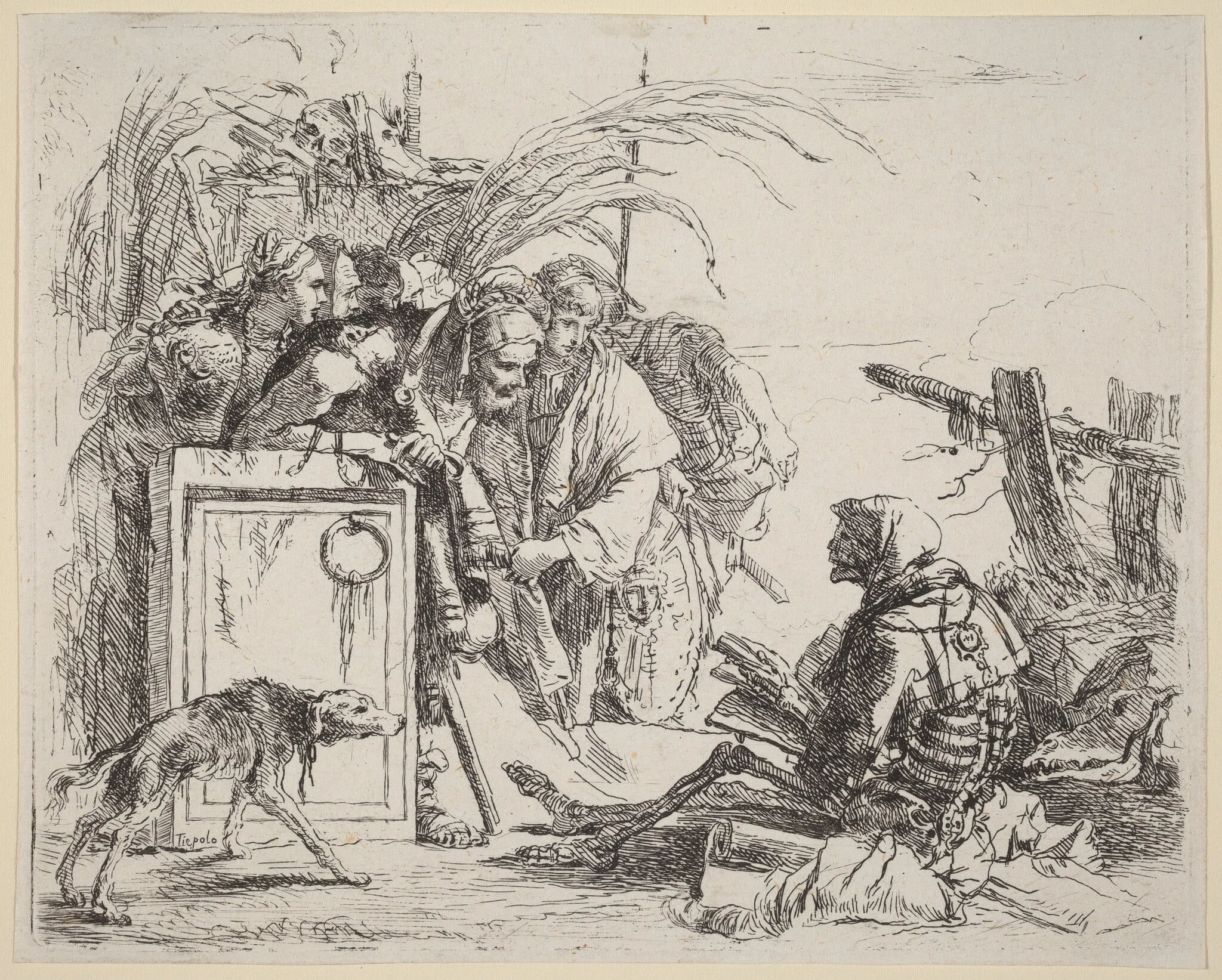 Death Giving Audience, detail