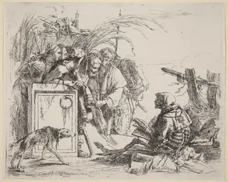 Death Giving Audience, by Giovanni Battista Tiepolo, ink